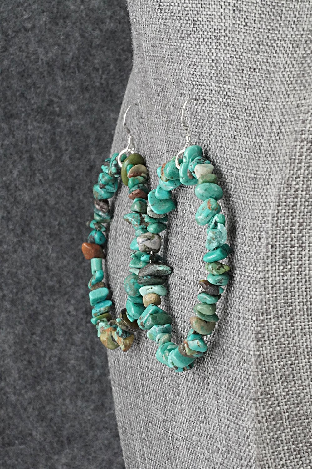Turquoise & Sterling Silver Earrings - Doreen Jake