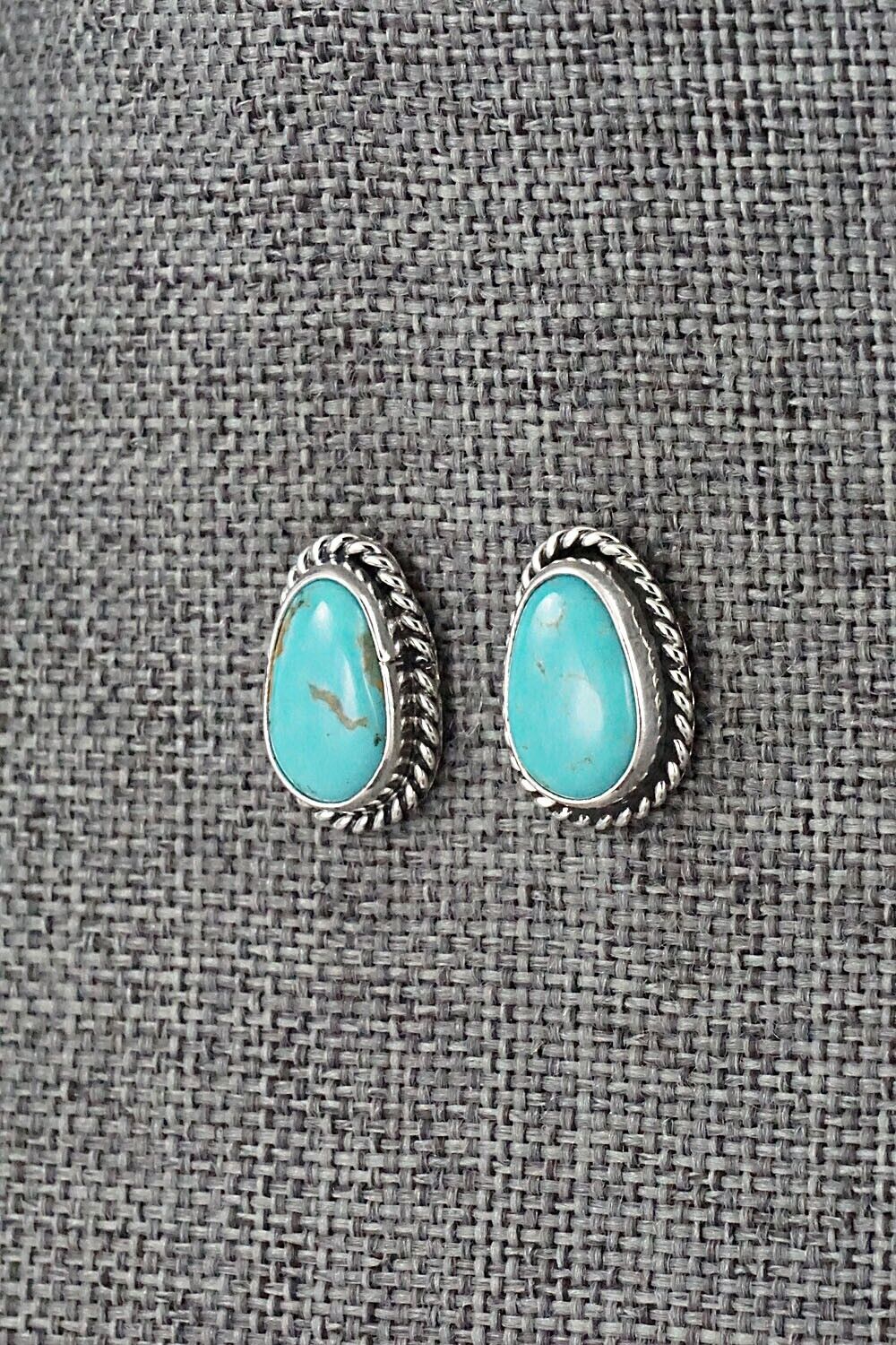Turquoise & Sterling Silver Earrings - Marco Begaye