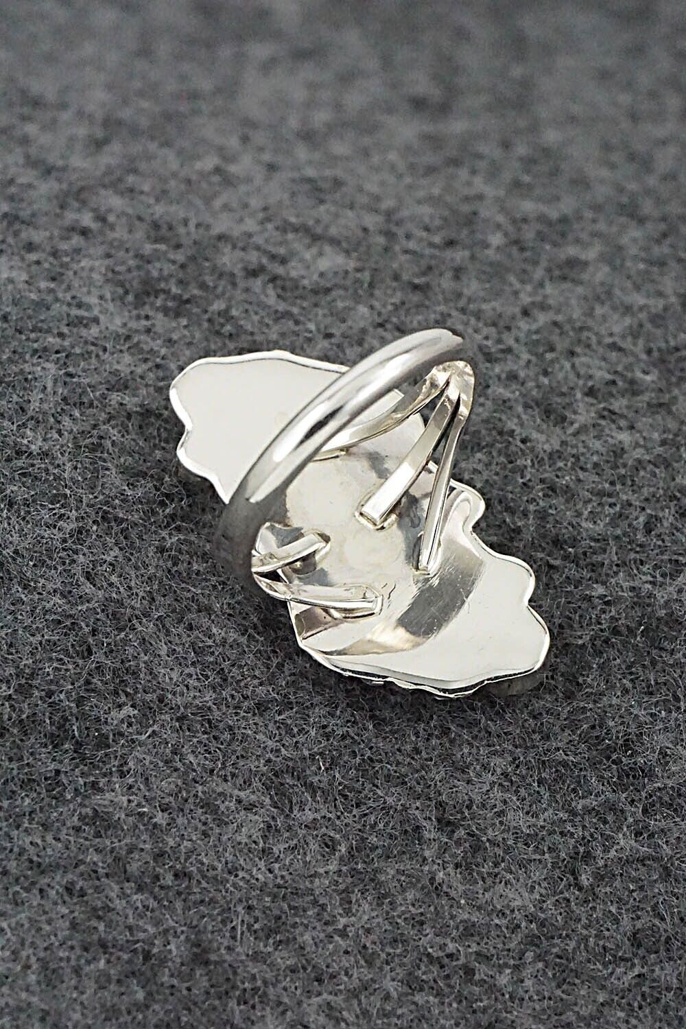 Coral & Sterling Silver Ring - Alice Rose Saunders - Size 7