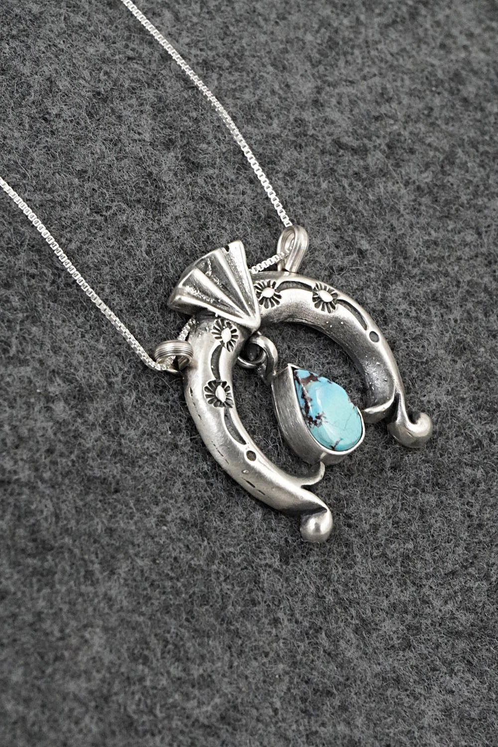 Turquoise & Sterling Silver Necklace - Gary Shorty