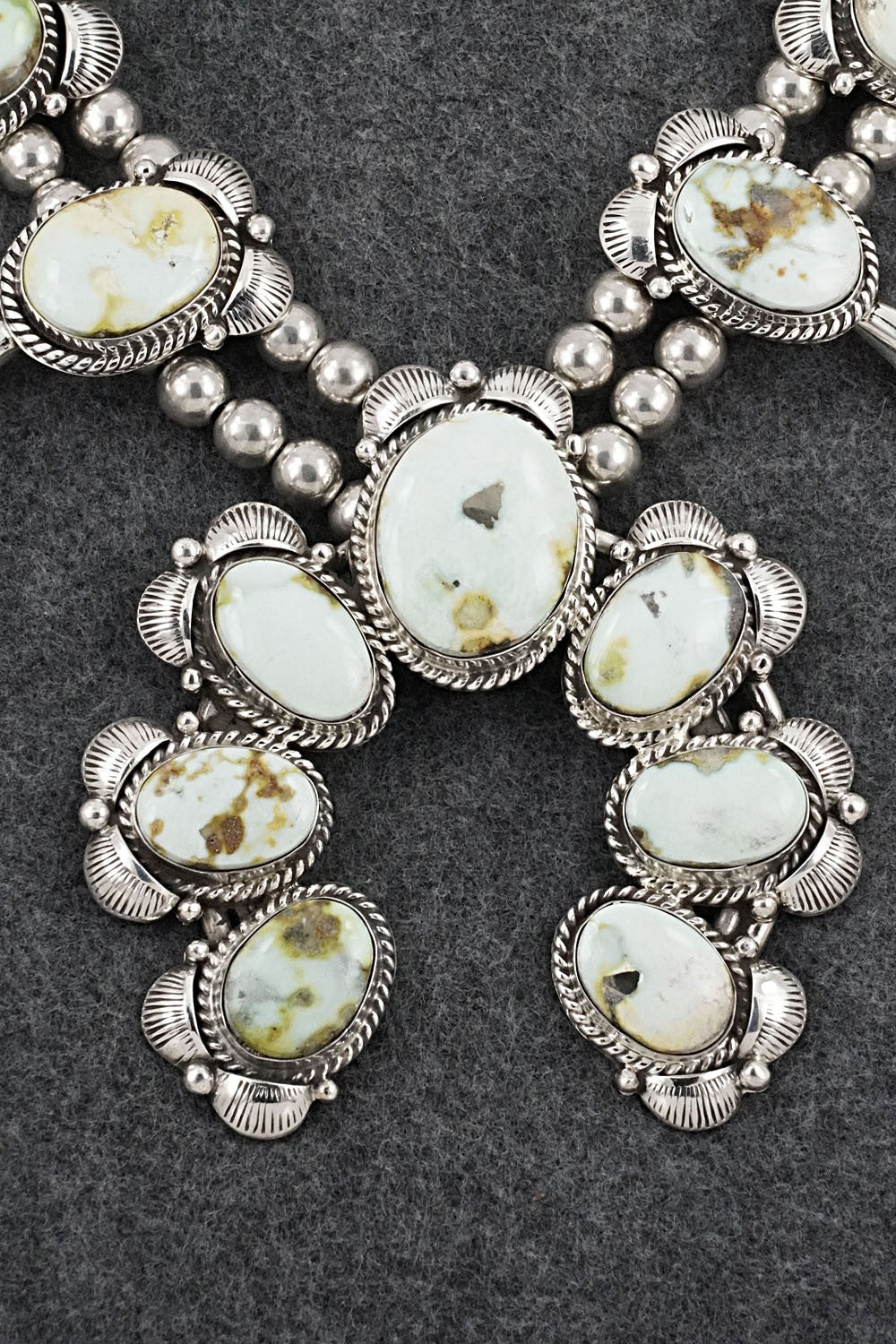 Variscite & Sterling Silver Squash Blossom Set - Vernon Johnson