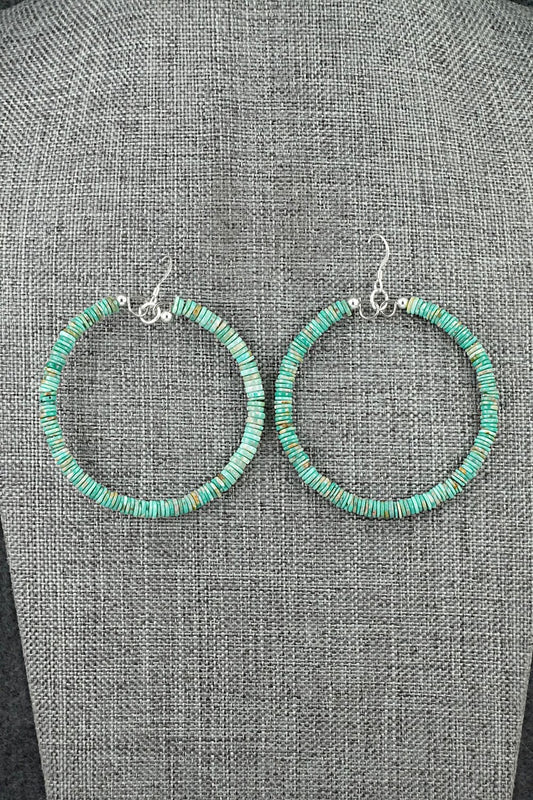 Turquoise & Sterling Silver Earrings - Doreen Jake