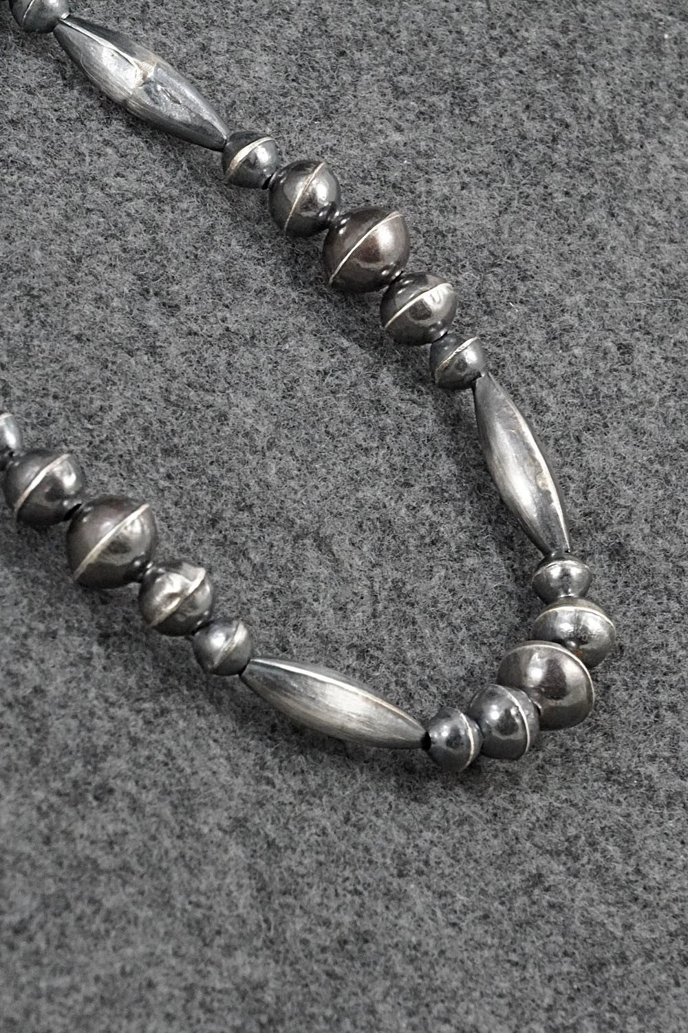 Sterling Silver Navajo Pearl Necklace 22" - Vintage