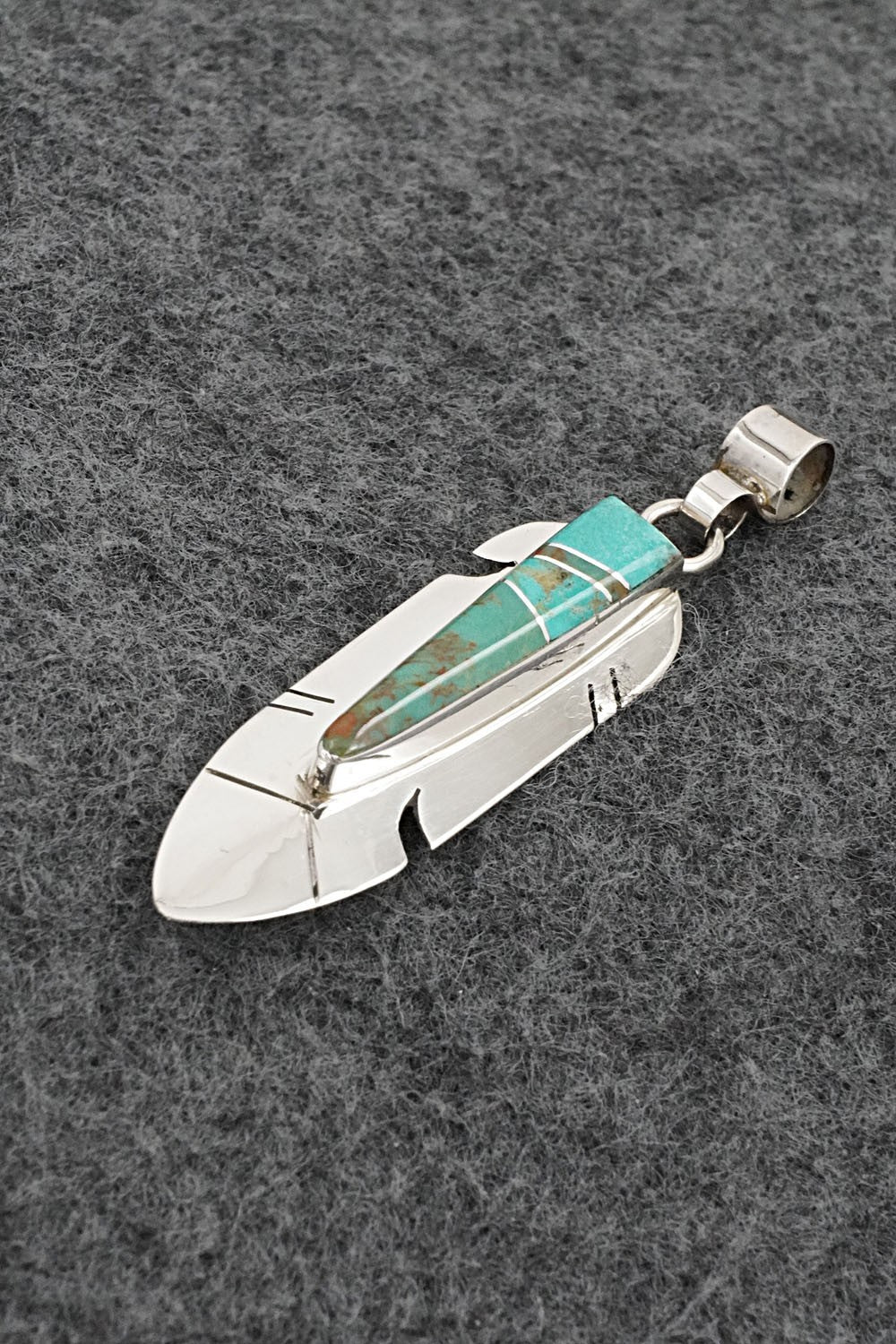 Turquoise & Sterling Silver Pendant - Marilyn Yazzie