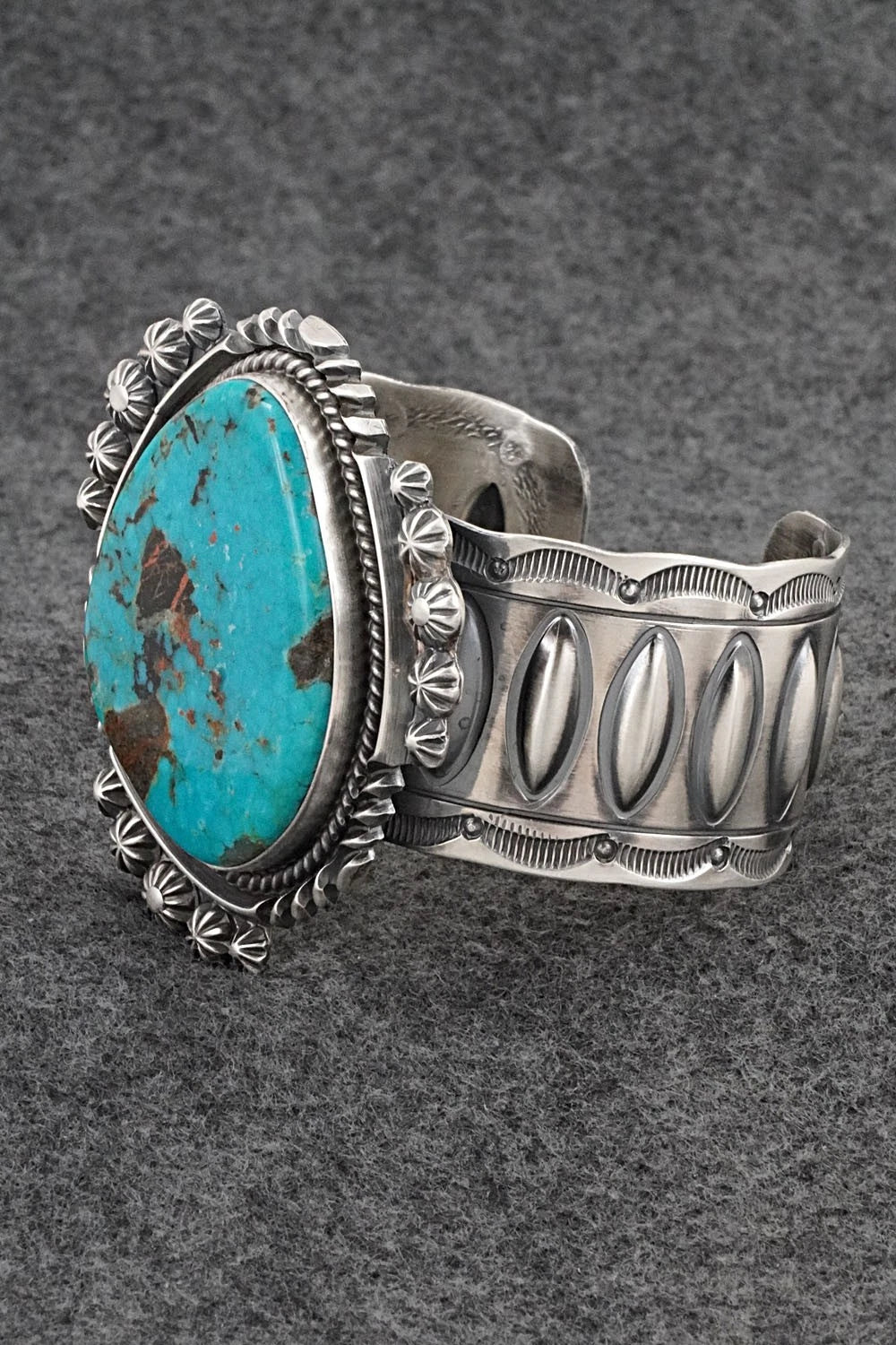 Turquoise & Sterling Silver Bracelet - Raymond Delgarito