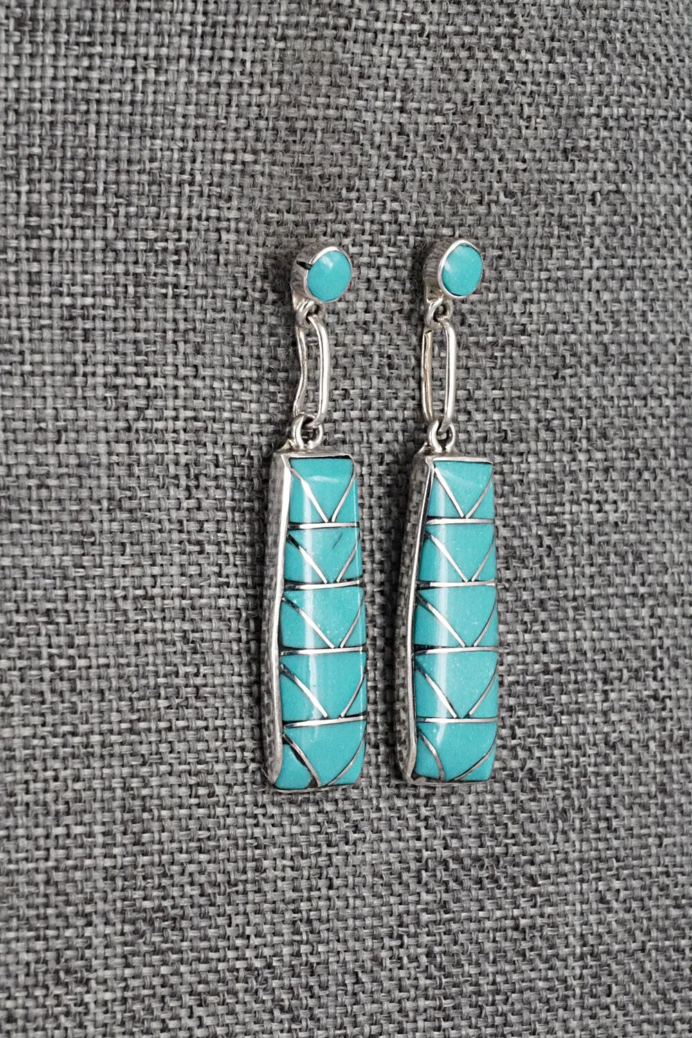Turquoise & Sterling Silver Earrings - Phyllis Lucio