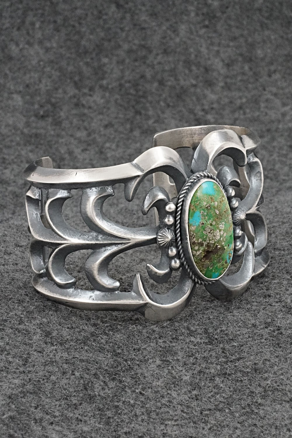 Turquoise & Sterling Silver Bracelet - Harrison Bitsue