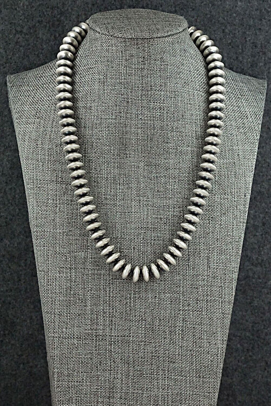 Sterling Silver Navajo Pearl Necklace 18" - Bryannen Halwood