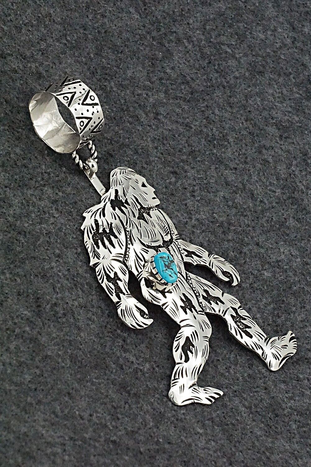 Turquoise & Sterling Silver Pendant - Richard Singer