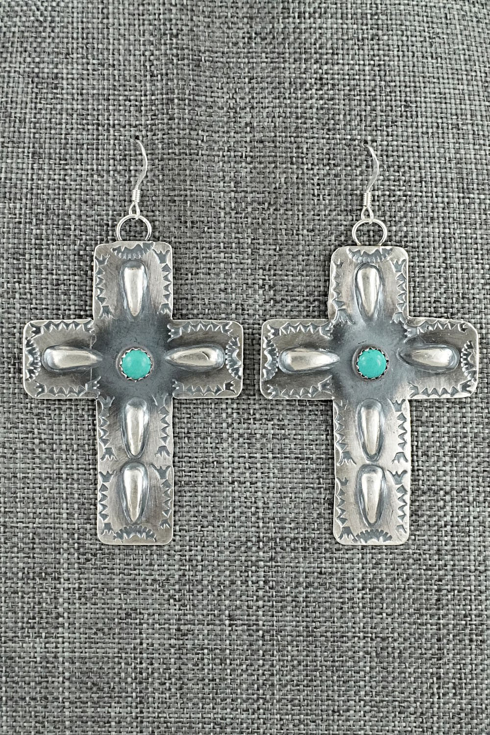 Turquoise & Sterling Silver Earrings - Tim Yazzie