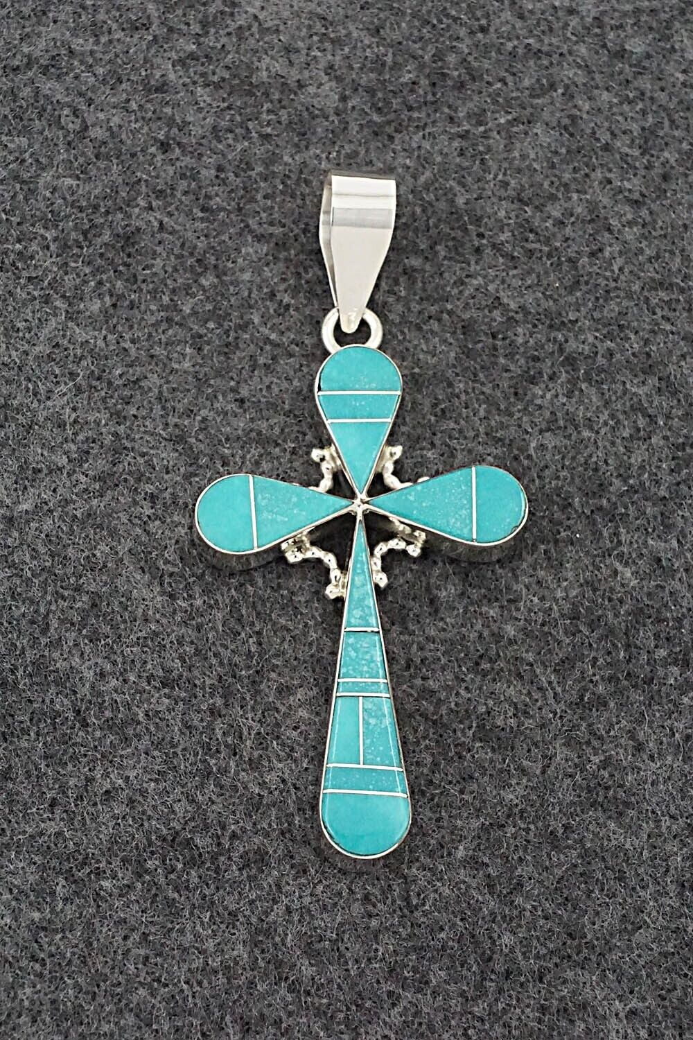 Turquoise & Sterling Silver Pendant - Edison Yazzie
