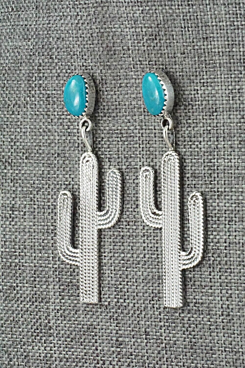 Turquoise & Sterling Silver Earrings - Verley Betone