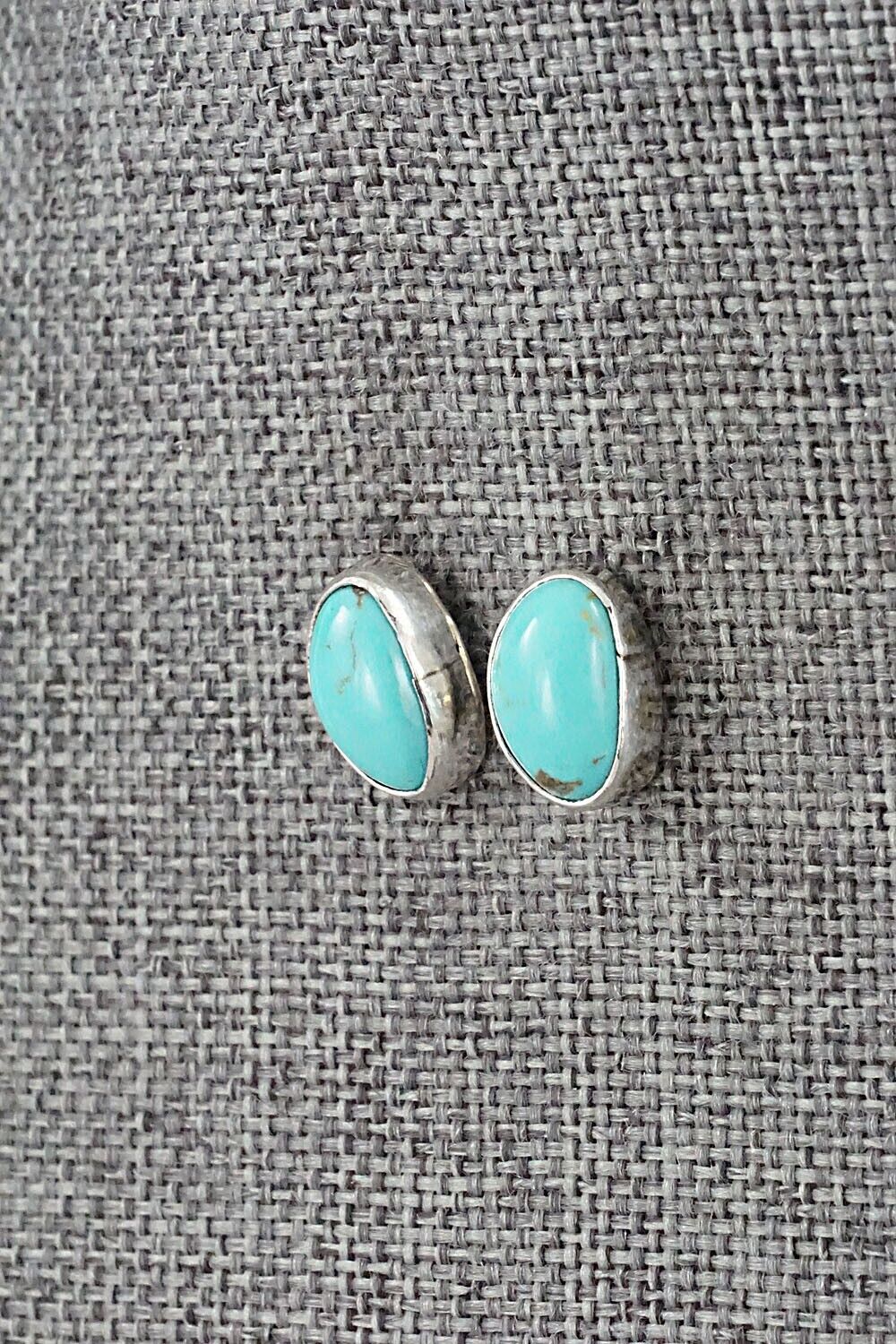 Turquoise & Sterling Silver Earrings - Marco Begaye