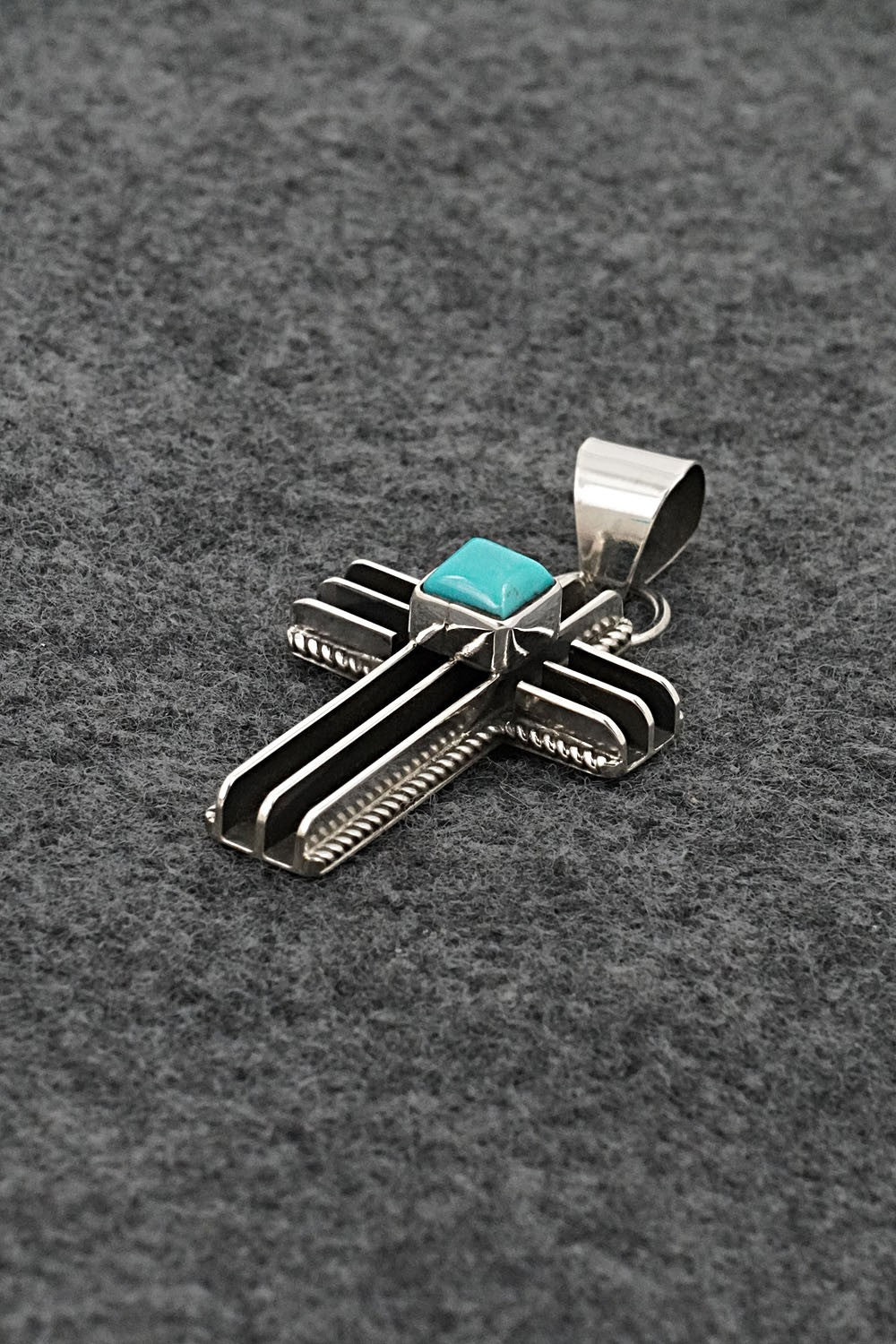 Turquoise & Sterling Silver Pendant - Darrell Yazzie