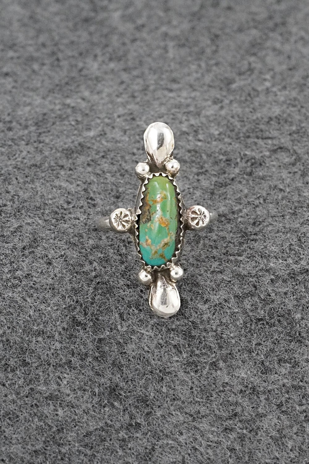 Turquoise & Sterling Silver Ring - Priscilla Reeder - Size 8