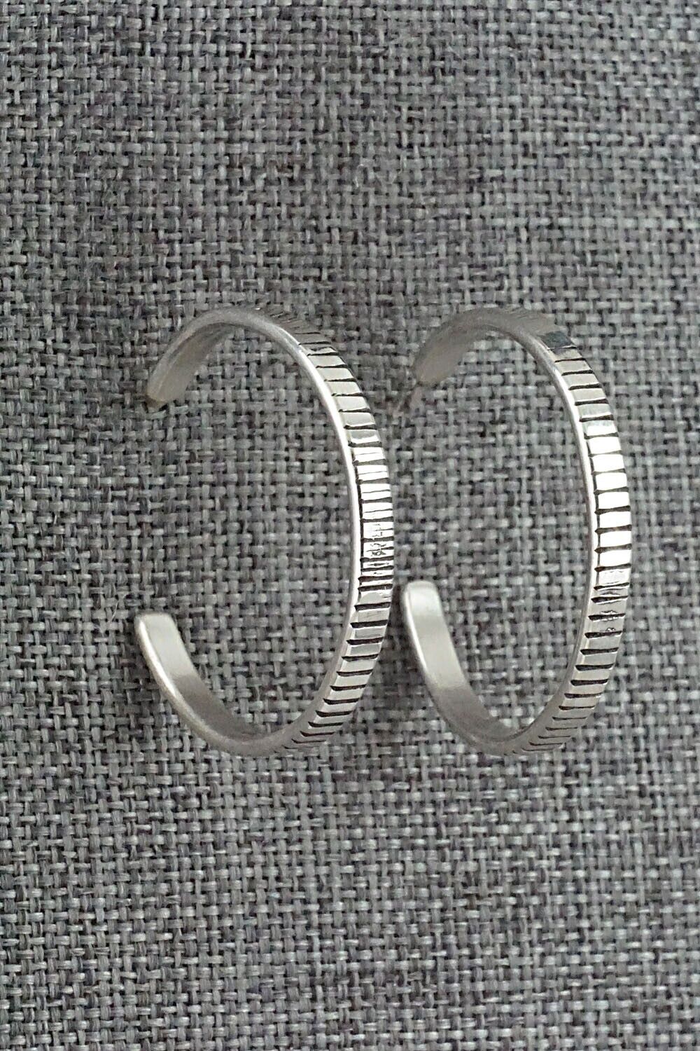 Sterling Silver Hoop Earrings - Elaine Tahe