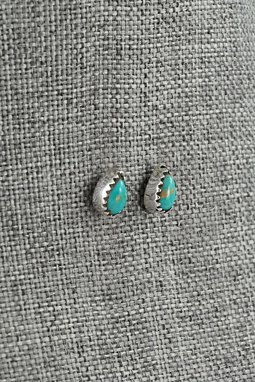 Turquoise & Sterling Silver Earrings - Gerald Joe