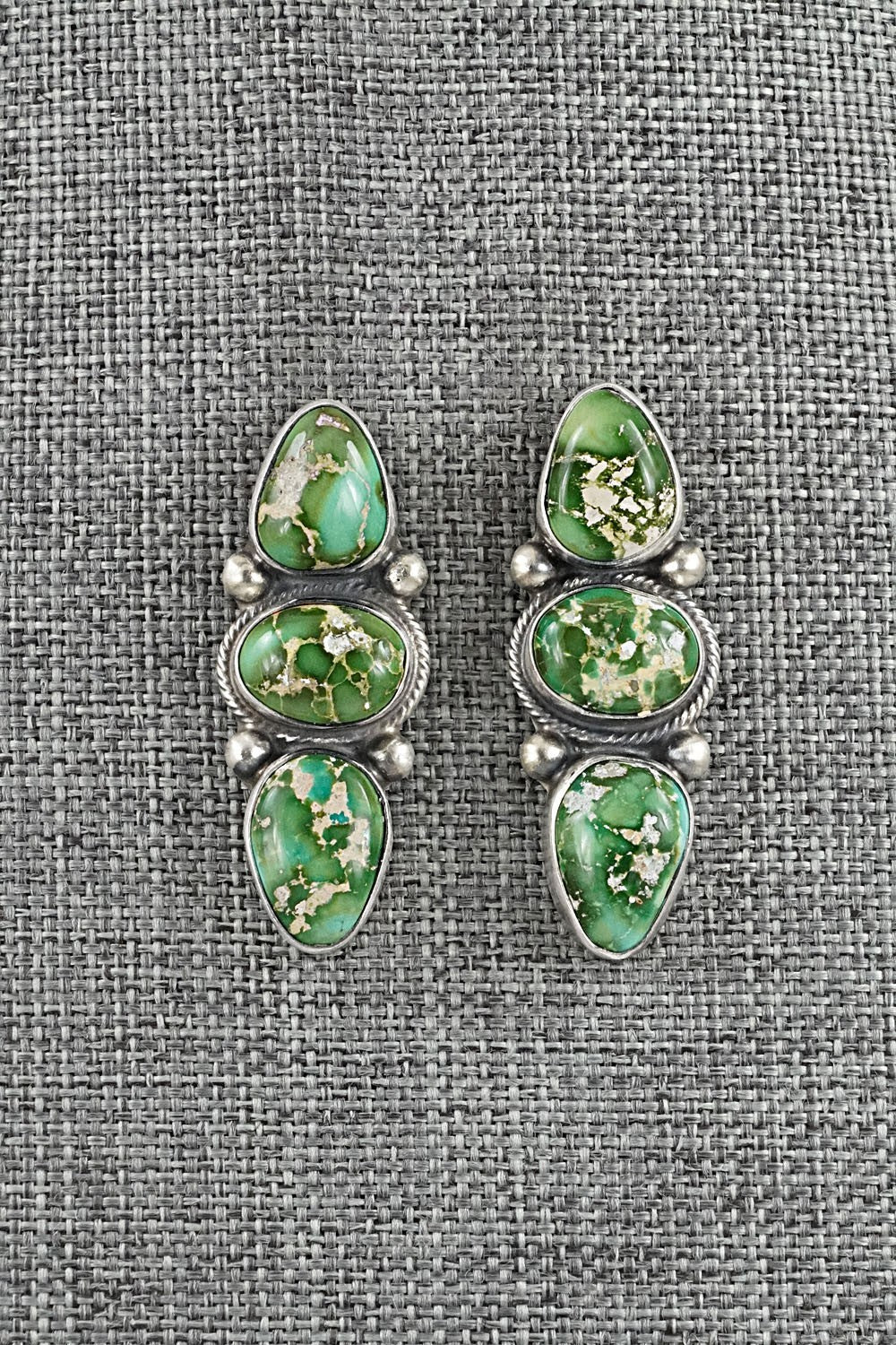 Turquoise & Sterling Silver Necklace and Earrings Set - Kathleen Livingston