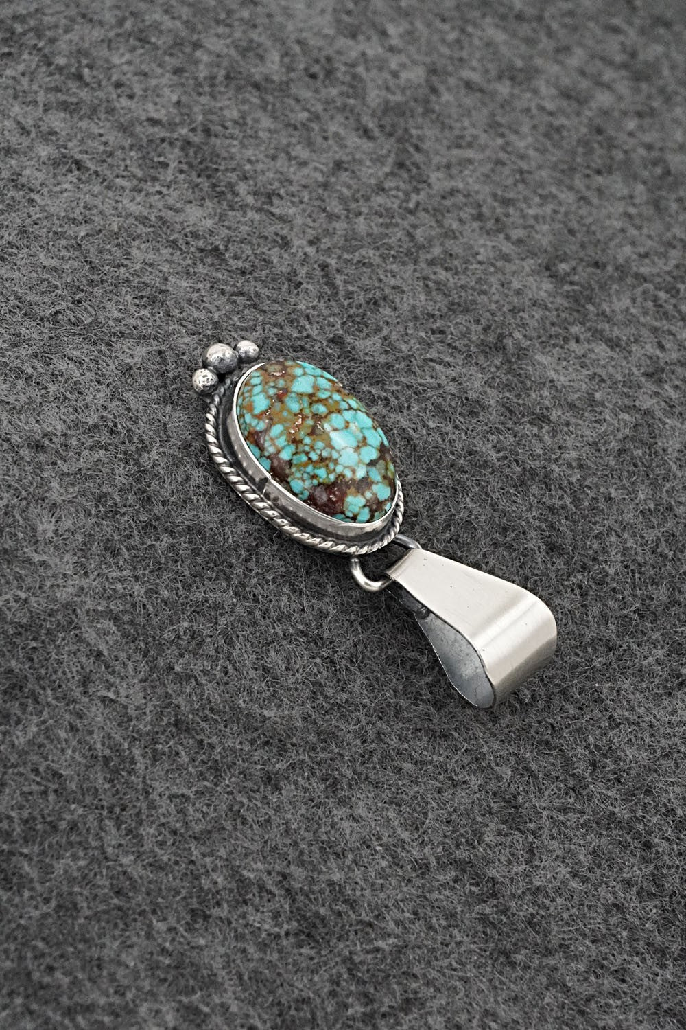 Turquoise & Sterling Silver Pendant - Rena Begay