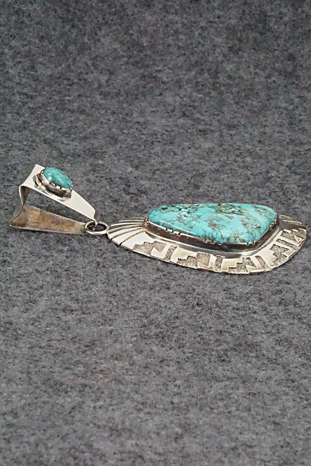 Turquoise and Sterling Silver Pendant - Oliver Smith