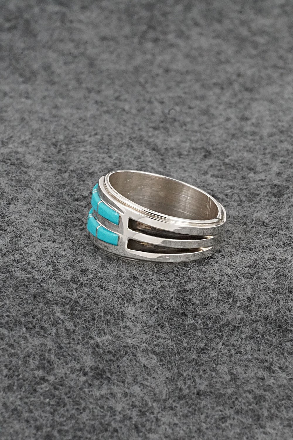 Turquoise & Sterling Silver Ring - Wilbert Muskett Jr. - Size 9.5
