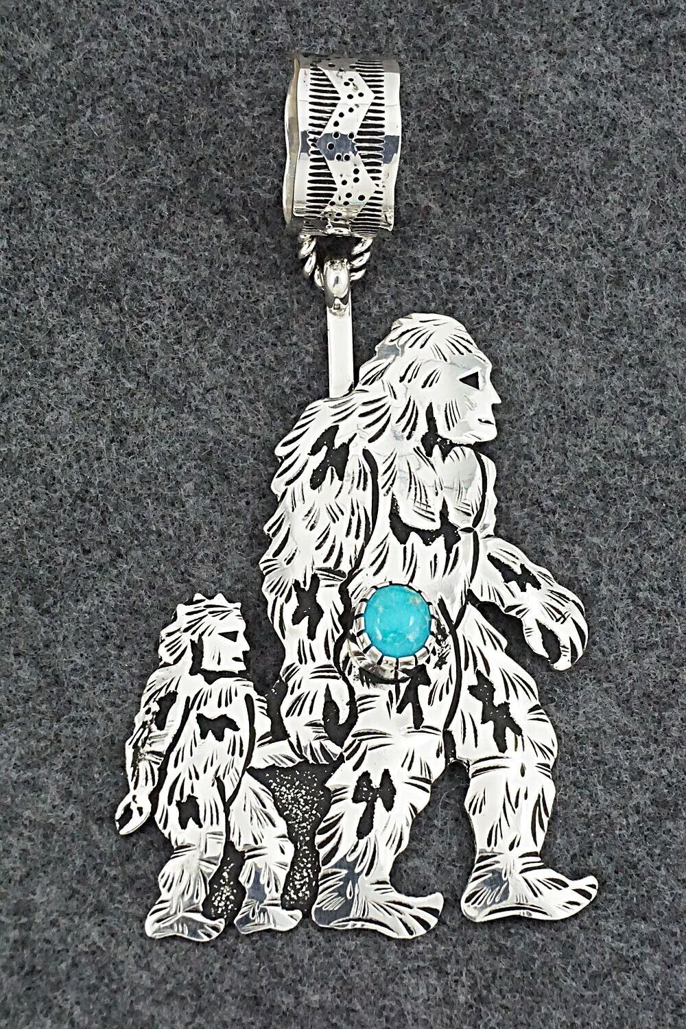 Turquoise & Sterling Silver Pendant - Richard Singer