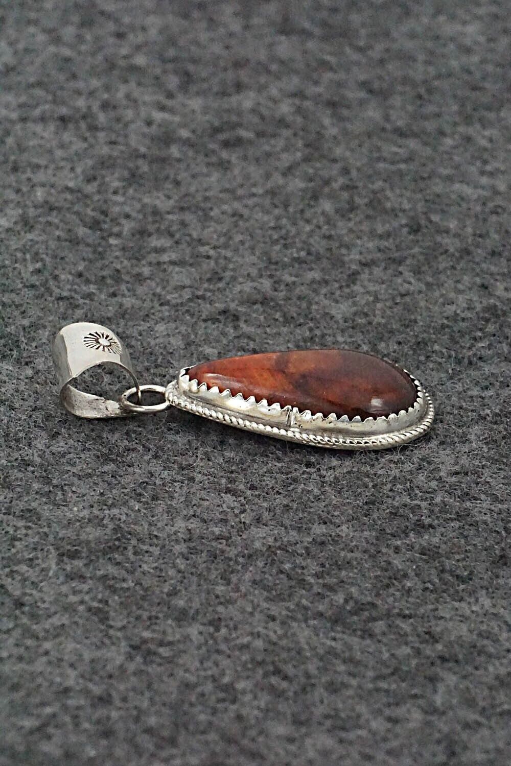 Spiny Oyster & Sterling Silver Pendant - Ernest Hawthorne