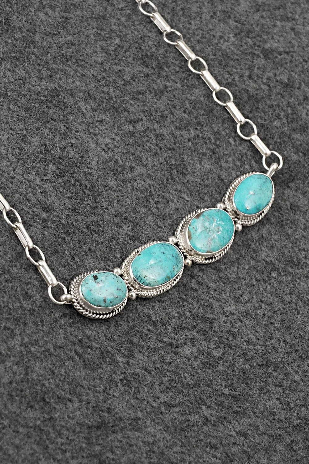 Turquoise & Sterling Silver Necklace - Rena Begay