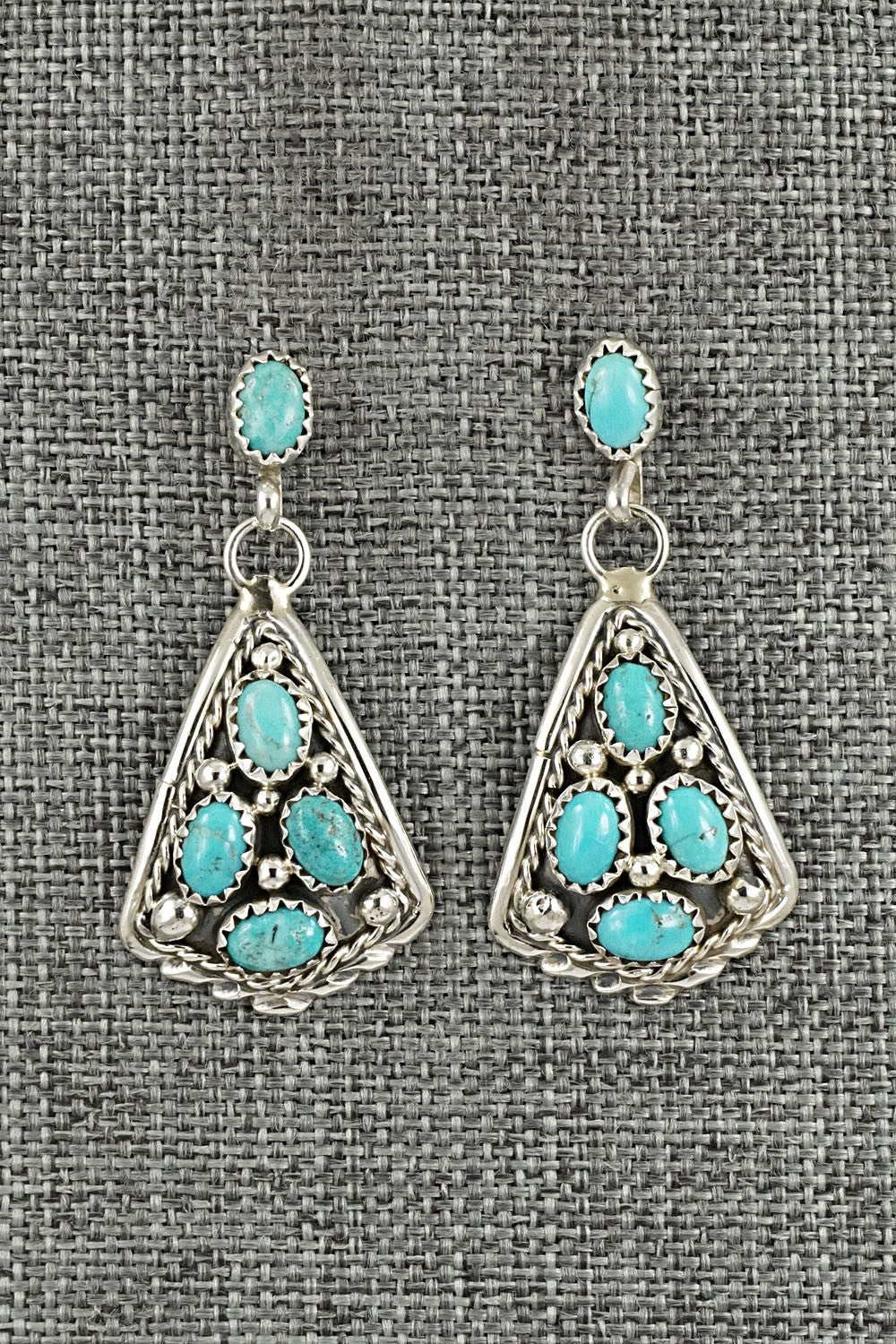 Turquoise & Sterling Silver Earrings - Melvin Chee