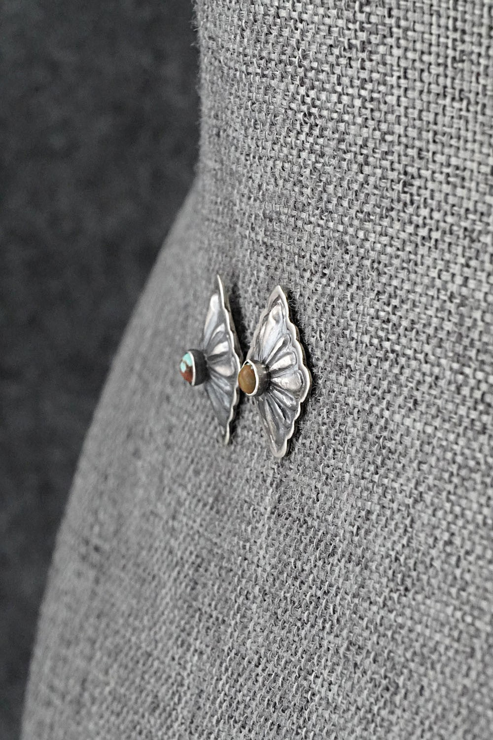 Turquoise & Sterling Silver Earrings - Terry Charlie
