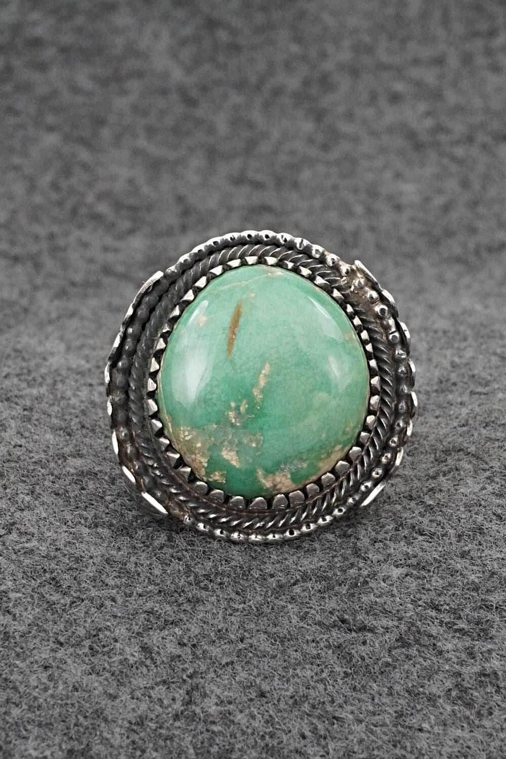 Turquoise & Sterling Silver Ring - Myron Etsitty - Size 11