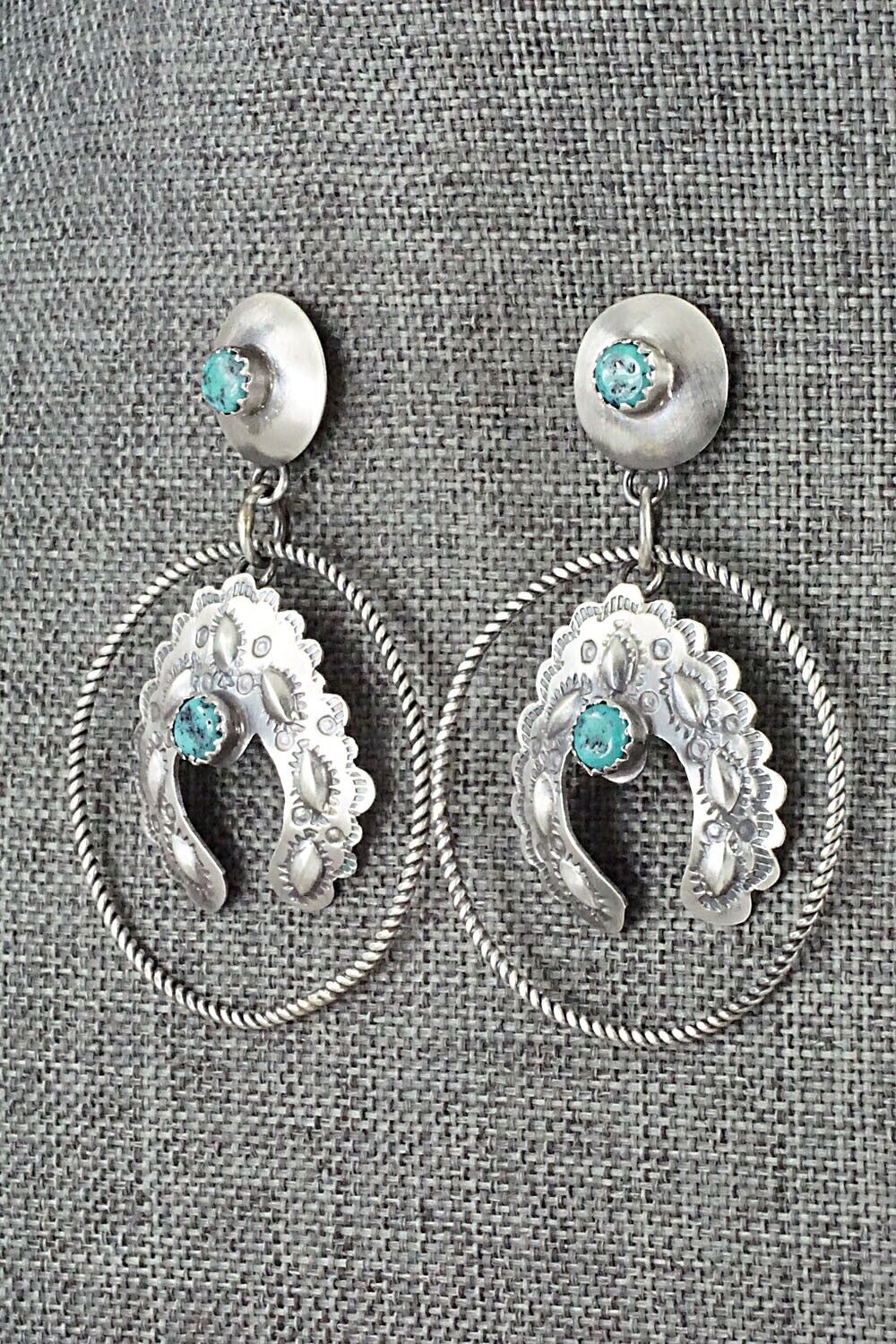 Turquoise & Sterling Silver Earrings - Gabrielle Yazzie