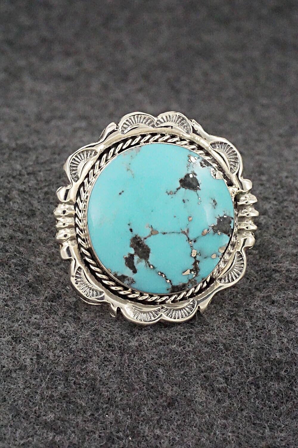 Turquoise & Sterling Silver Ring - Emerson Delgarito - Size 8