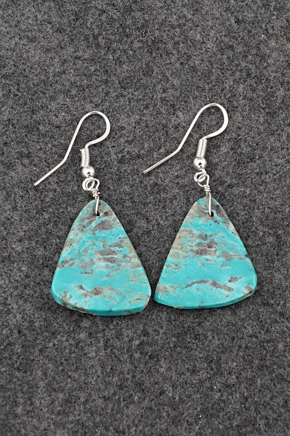 Turquoise & Sterling Silver Earrings - Louise Pete