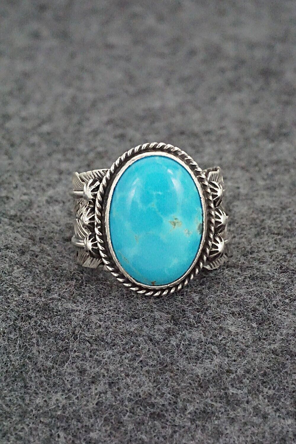 Turquoise & Sterling Silver Ring - Bobby Platero - Size 6.5