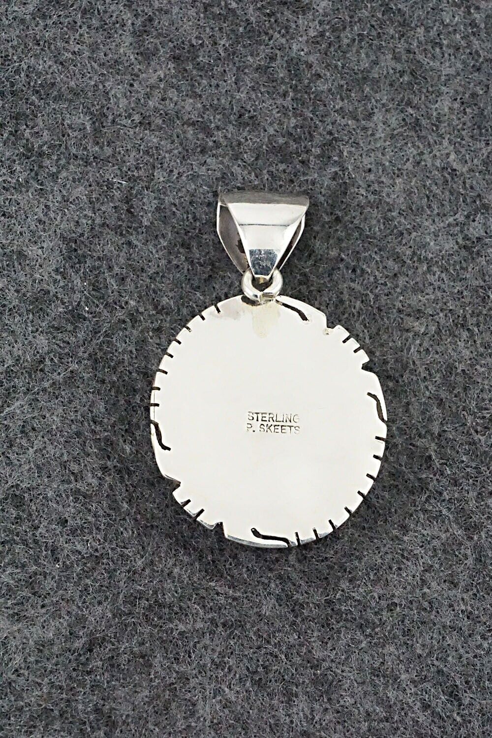 Turquoise & Sterling Silver Pendant - Peggy Skeets