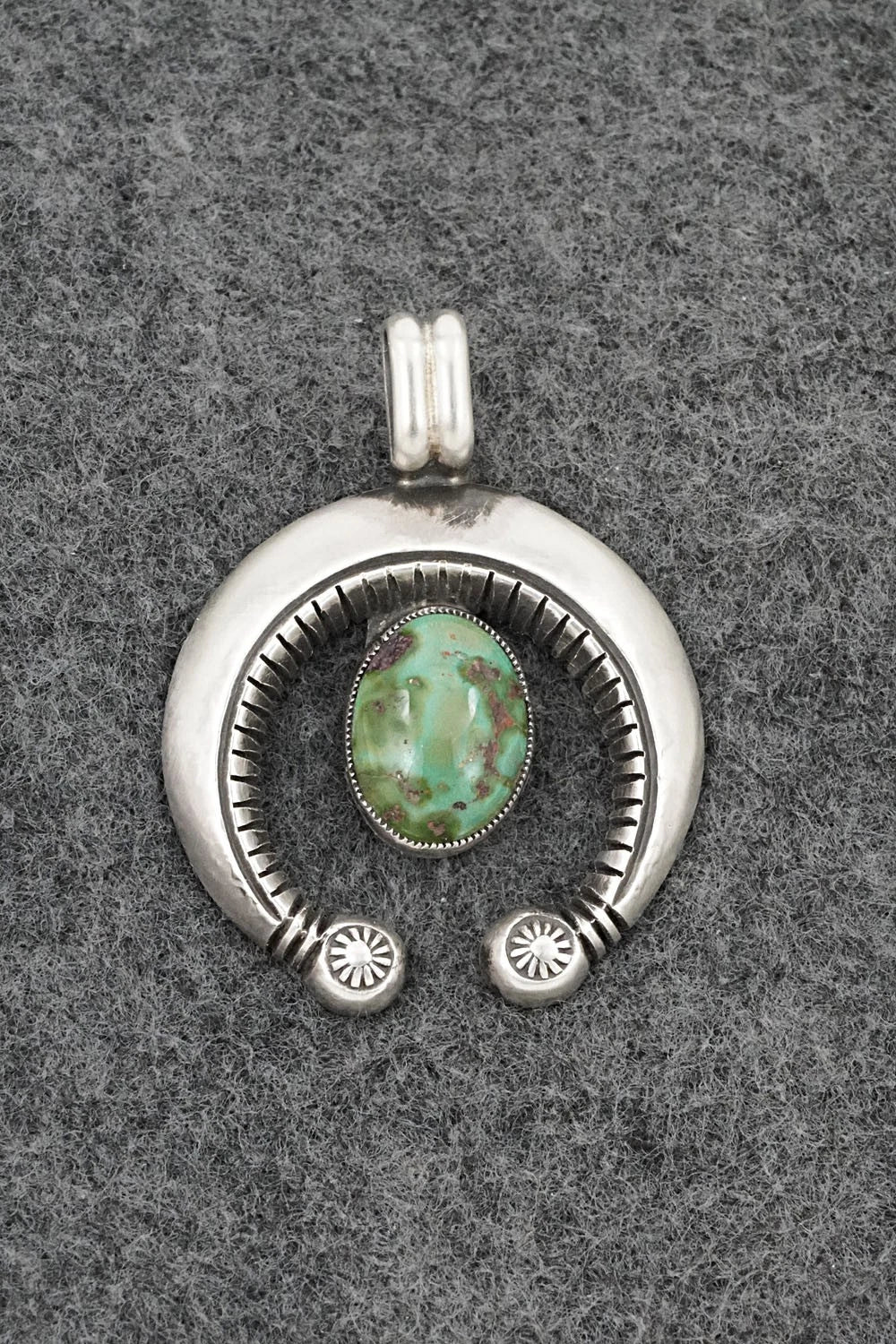 Turquoise & Sterling Silver Naja Pendant - Calvin Martinez
