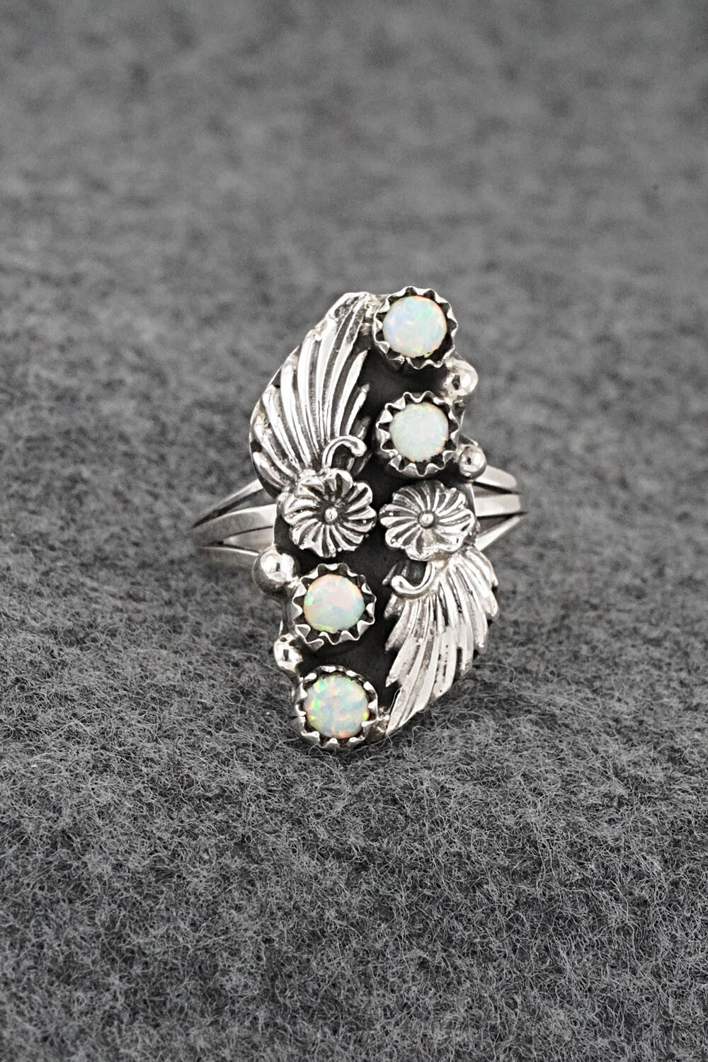 Opalite & Sterling Silver Ring - Judy Largo - Size 7