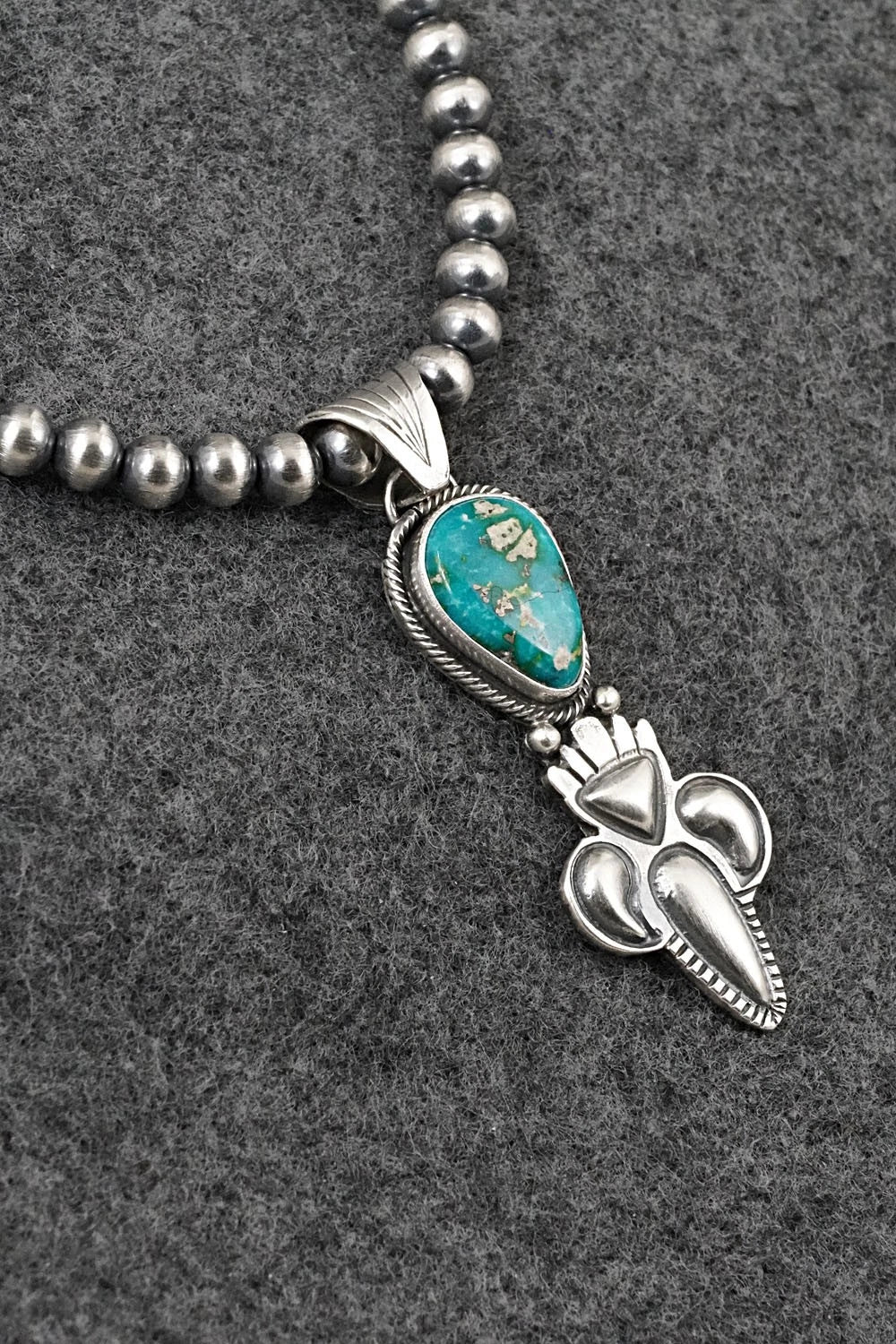 Turquoise & Sterling Silver Necklace - Gary Shorty