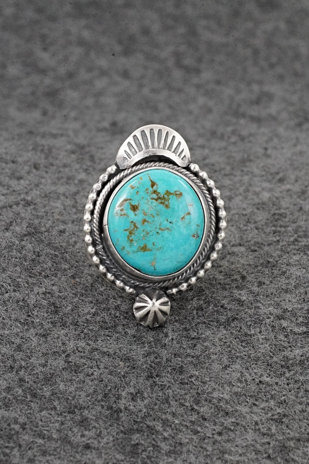 Turquoise & Sterling Silver Ring - Bobby Johnson - Size 6