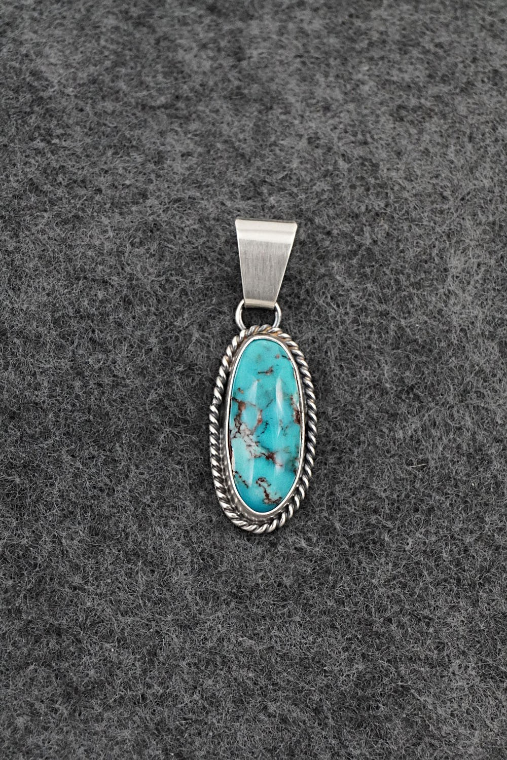 Turquoise & Sterling Silver Pendant - Rena Begay