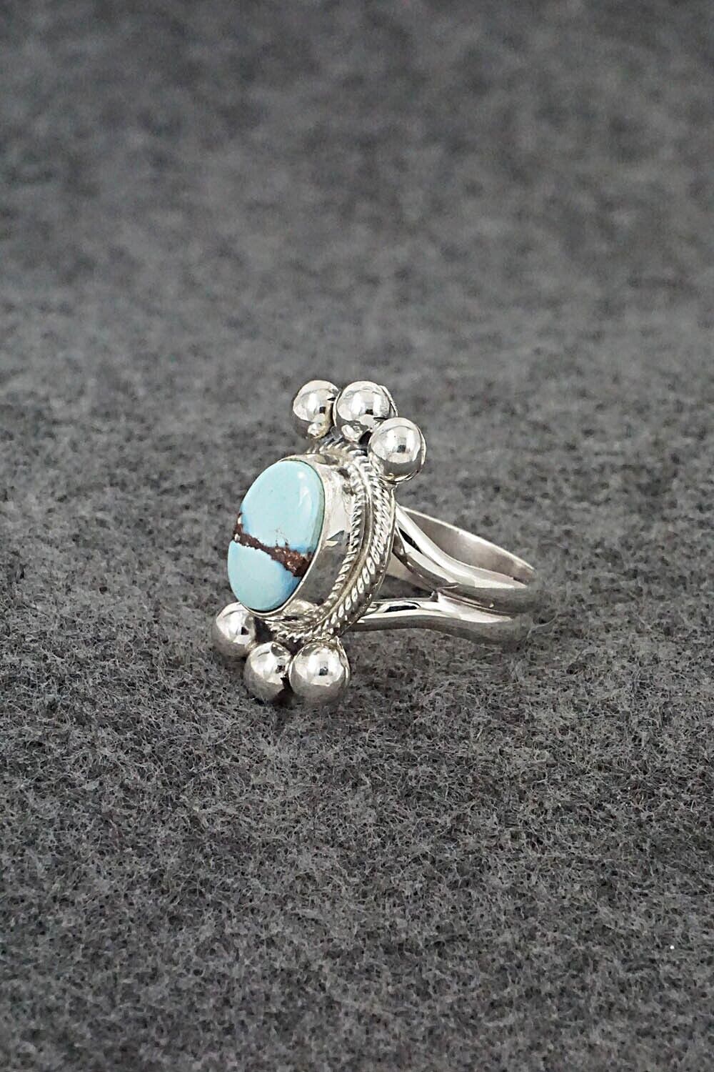 Turquoise & Sterling Silver Ring - Joelias Draper - Size 7 Adj.