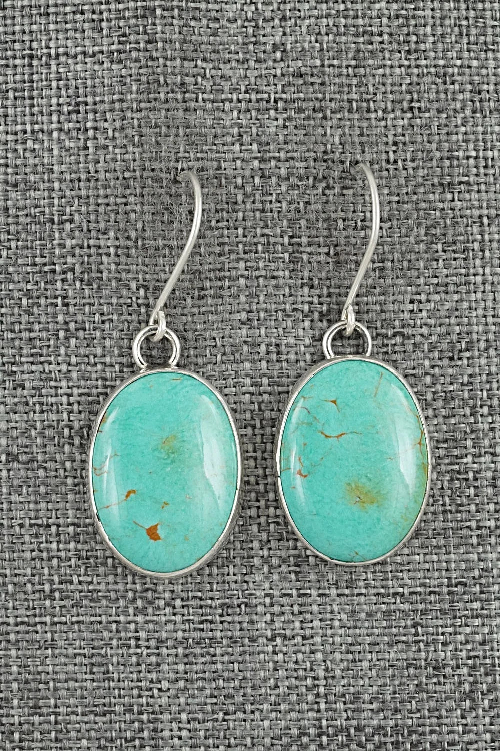 Turquoise & Sterling Silver Earrings - Eugene Gruber