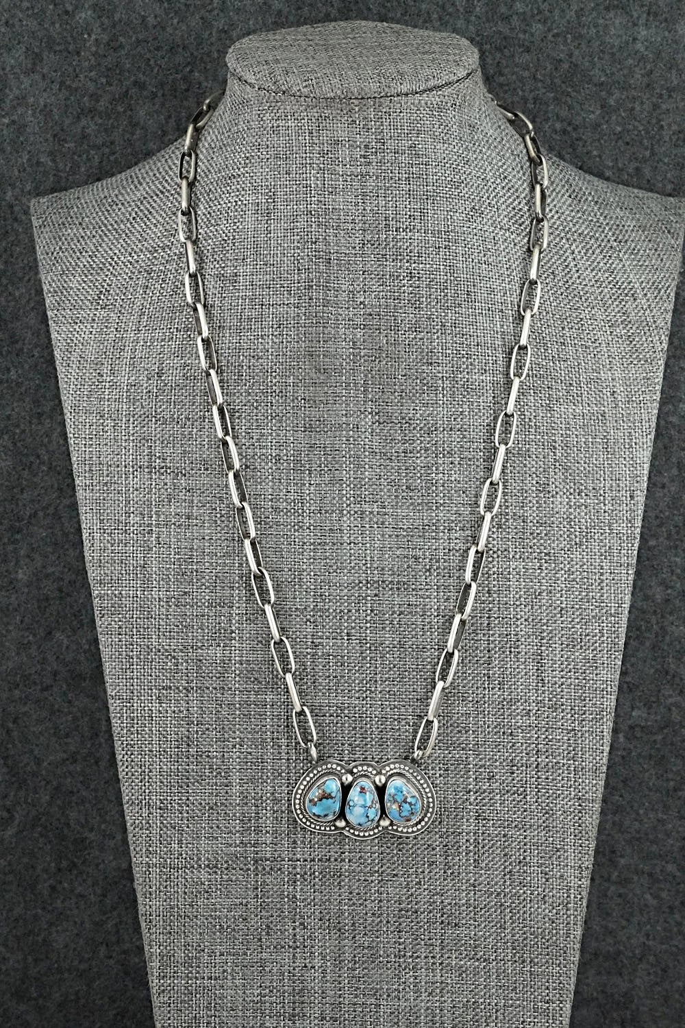 Turquoise & Sterling Silver Necklace - Kathleen Livingston