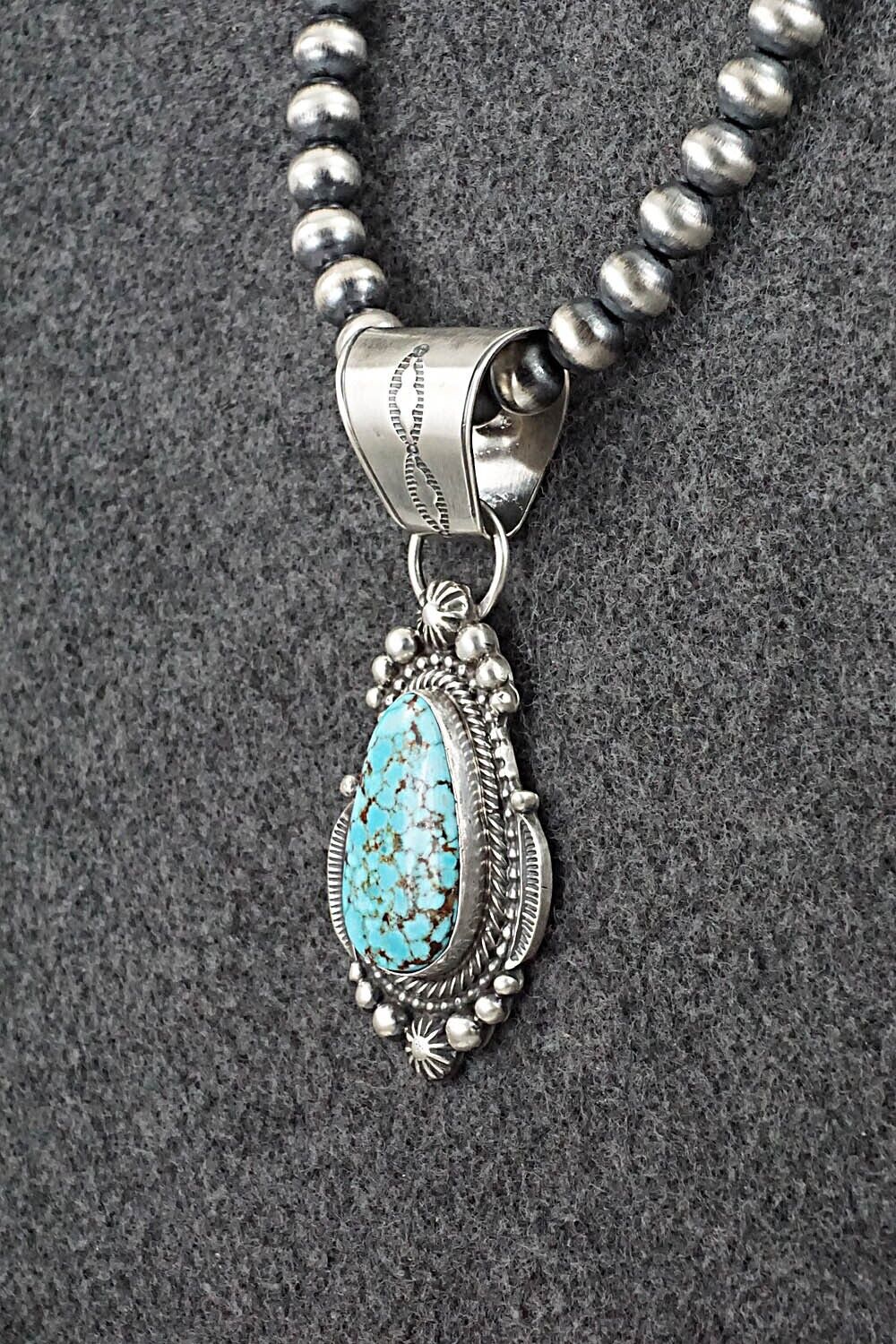 Turquoise & Sterling Silver Necklace - Tom Lewis