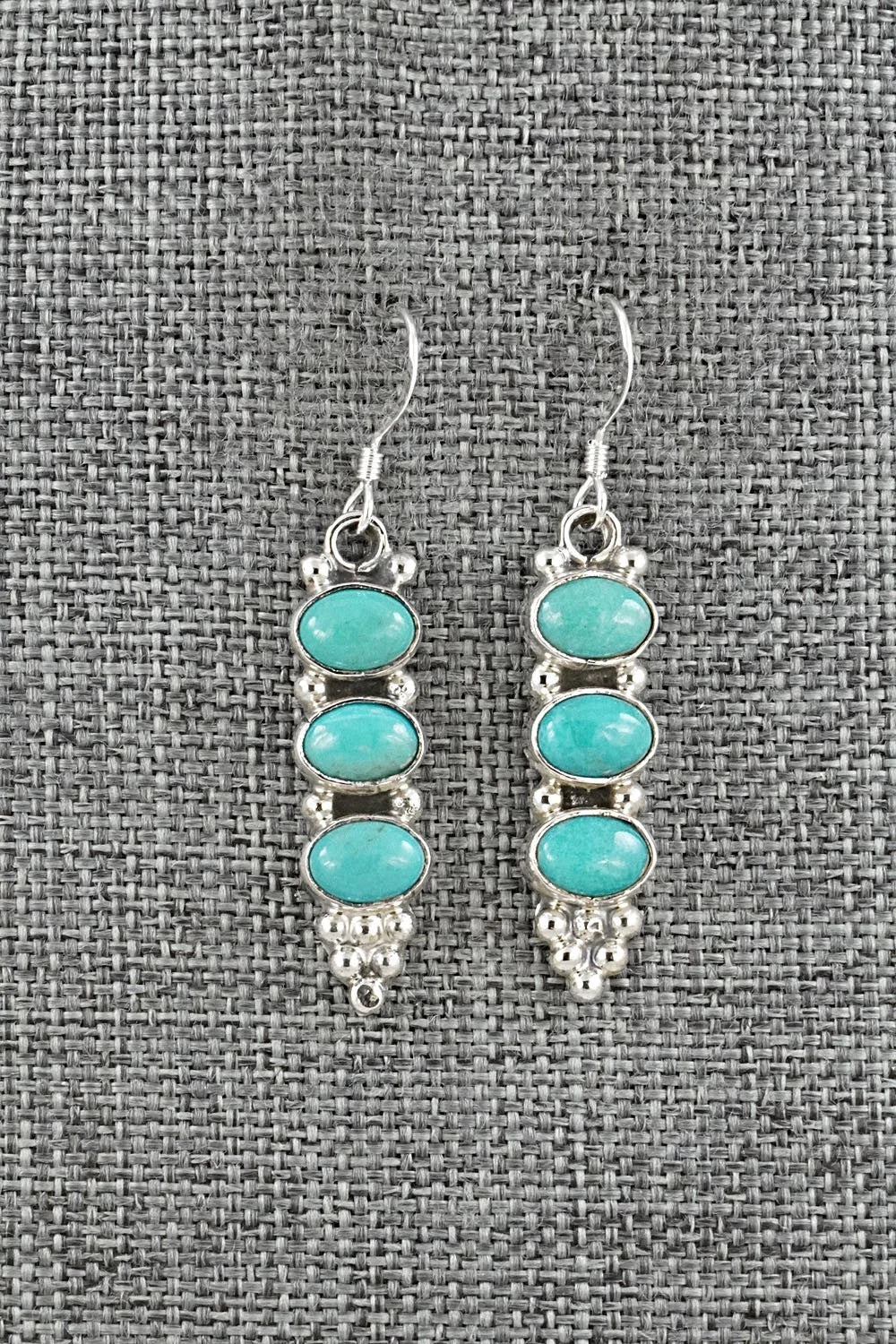 Turquoise & Sterling Silver Earrings - Gary Shorty