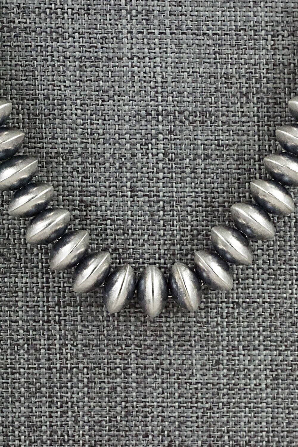 Sterling Silver Navajo Pearl Necklace 20" - Dorinda Mariano