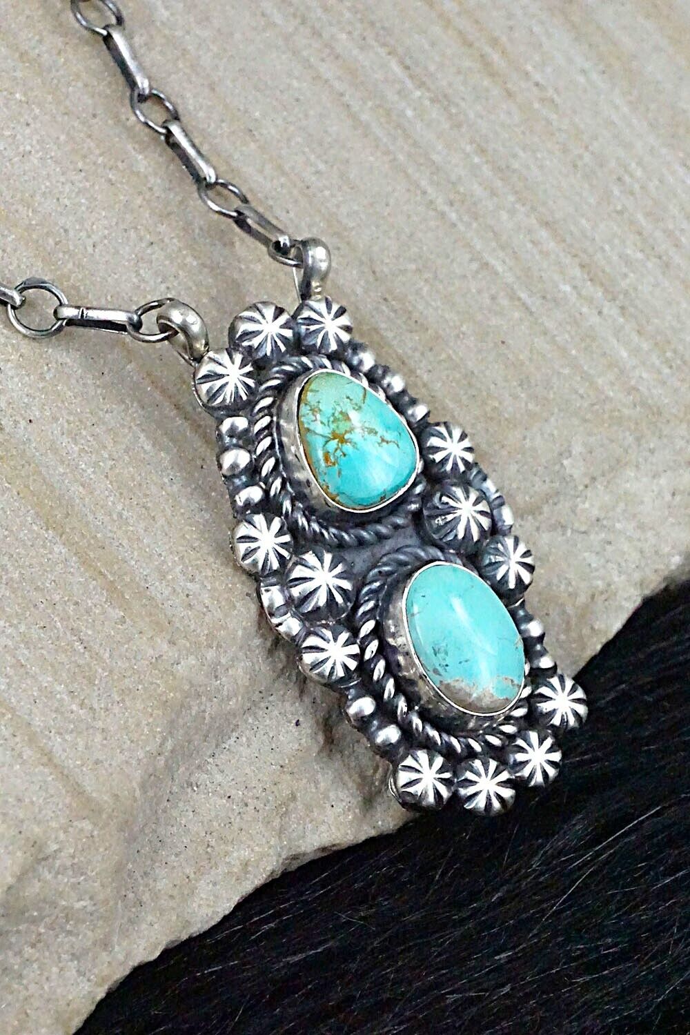 Turquoise & Sterling Silver Necklace - Jeff James