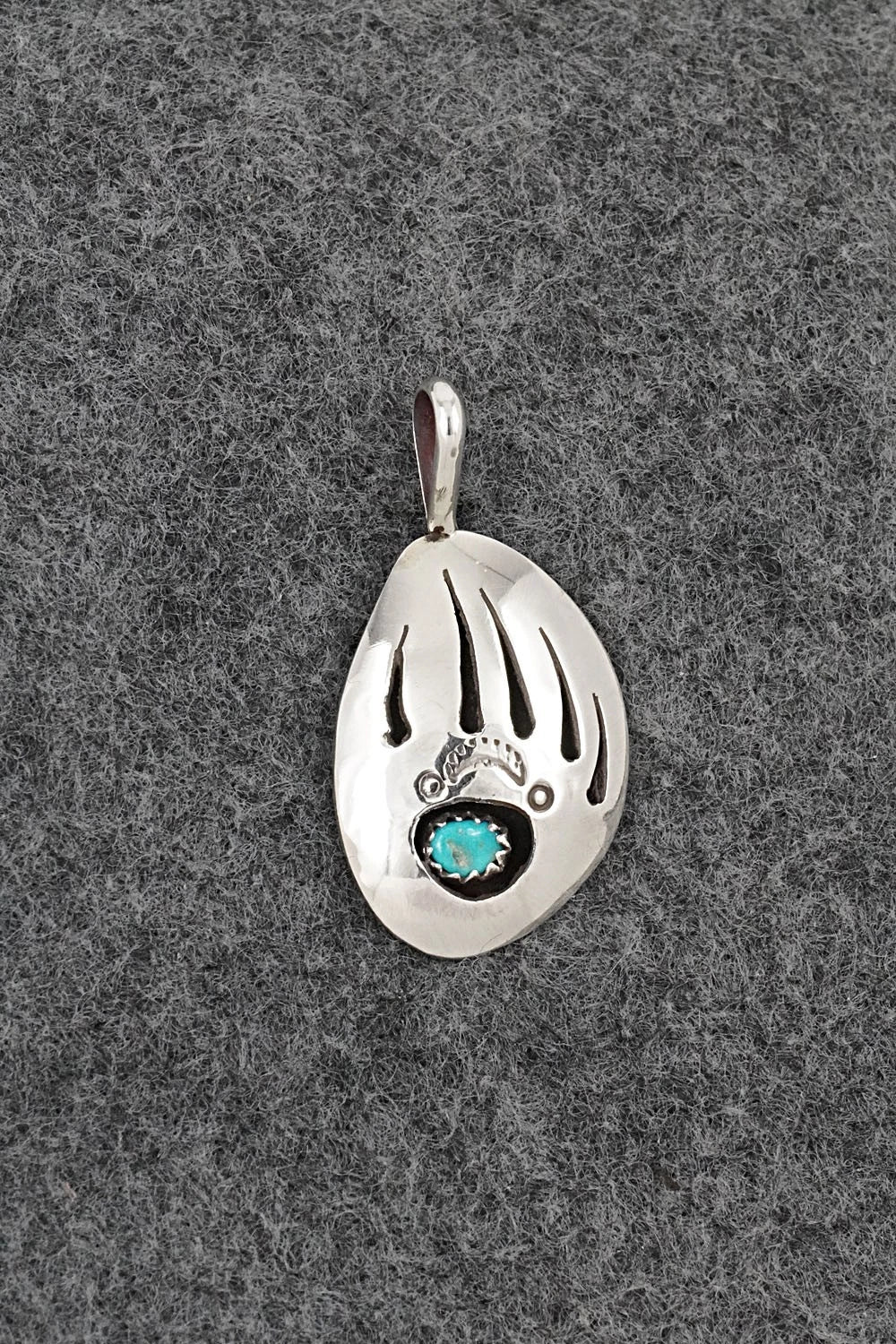 Turquoise & Sterling Silver Pendant - Ervin Begay