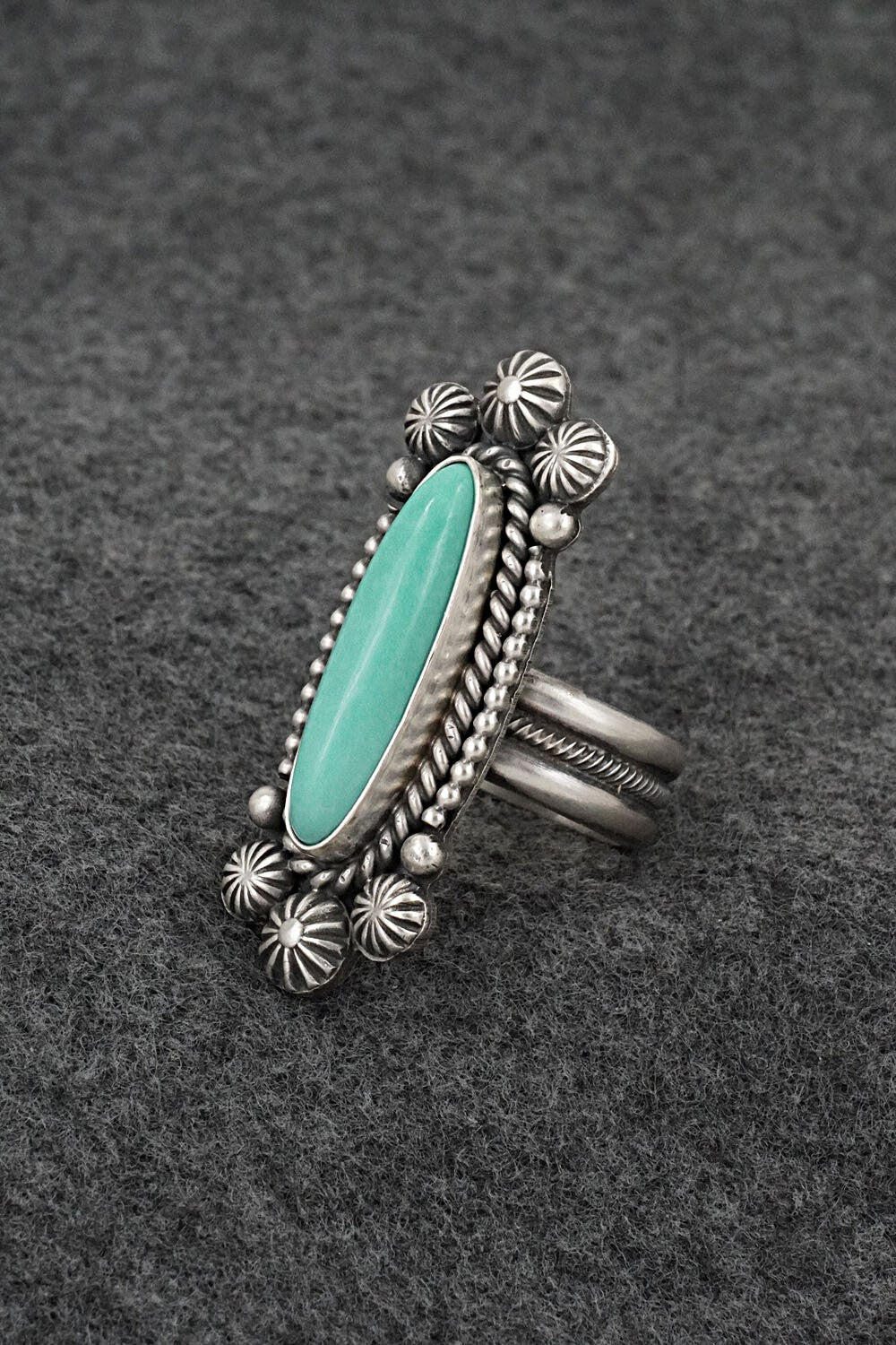 Turquoise & Sterling Silver Ring - Michael Calladitto - Size 7